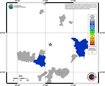 Mappa EMS - territori comuni