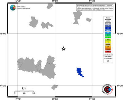 Mappa EMS - territori comuni