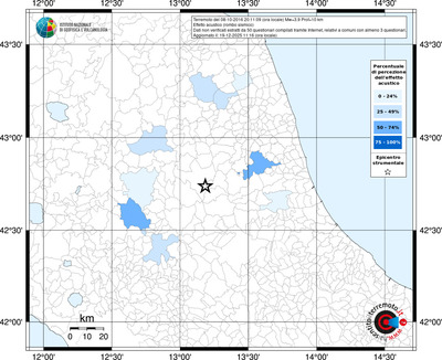 Mappa territorio comunale con almeno 3 questionari