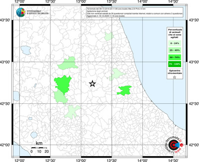 Mappa territorio comunale con almeno 3 questionari