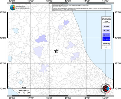 Mappa territorio comunale con almeno 3 questionari