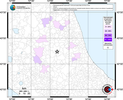Mappa territorio comunale con almeno 3 questionari