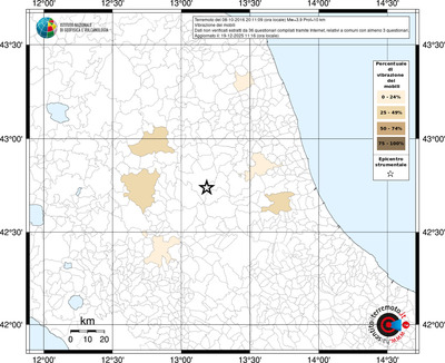 Mappa territorio comunale con almeno 3 questionari