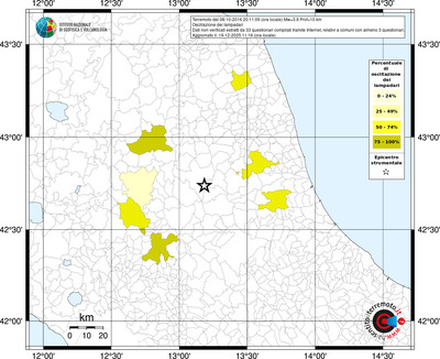 Mappa territorio comunale con almeno 3 questionari