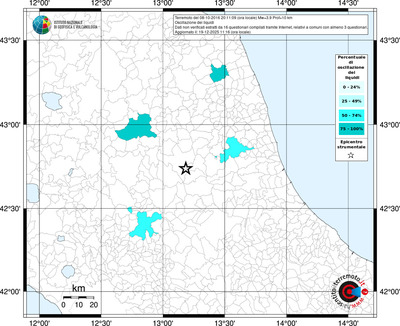Mappa territorio comunale con almeno 3 questionari