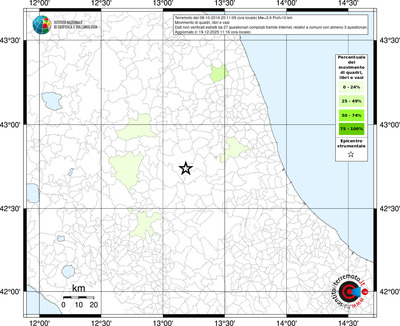 Mappa territorio comunale con almeno 3 questionari