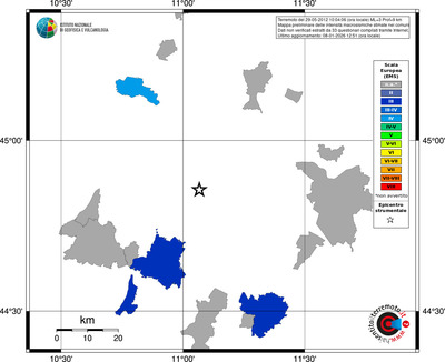 Mappa EMS - territori comuni
