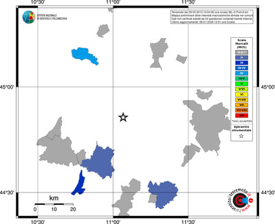 Mappa MCS - territori comuni