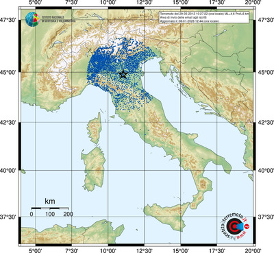 Area di invio delle email agli iscritti