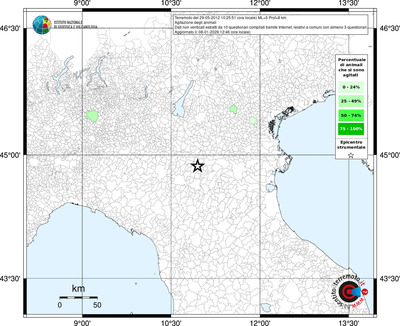 Mappa territorio comunale con almeno 3 questionari