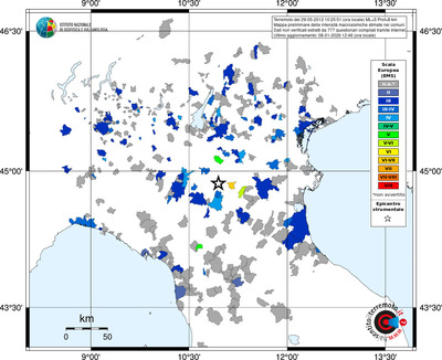 Mappa EMS - territori comuni