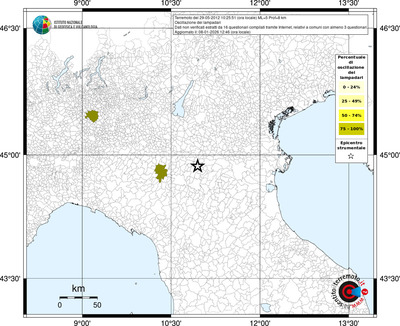 Mappa territorio comunale con almeno 3 questionari