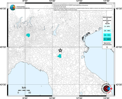 Mappa territorio comunale con almeno 3 questionari