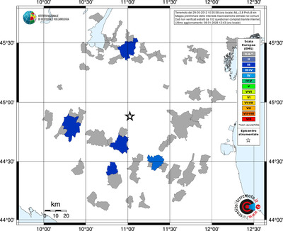Mappa EMS - territori comuni
