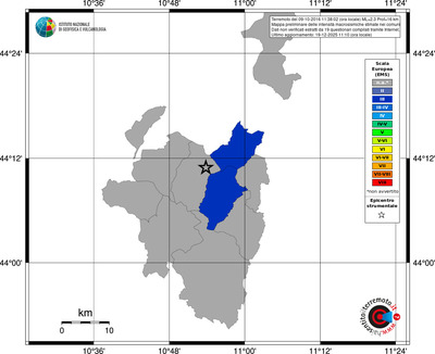 Mappa EMS - territori comuni