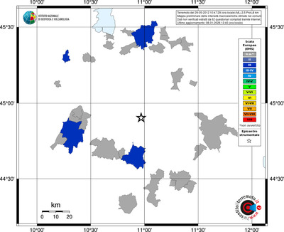 Mappa EMS - territori comuni
