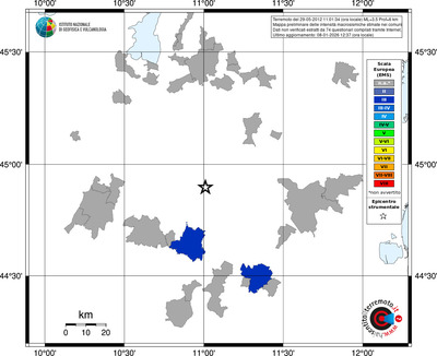 Mappa EMS - territori comuni