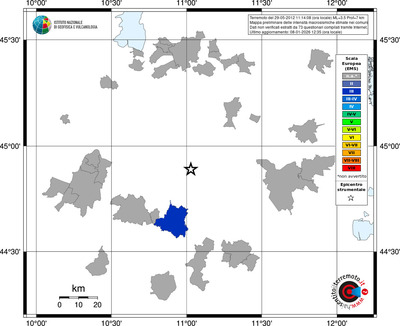Mappa EMS - territori comuni