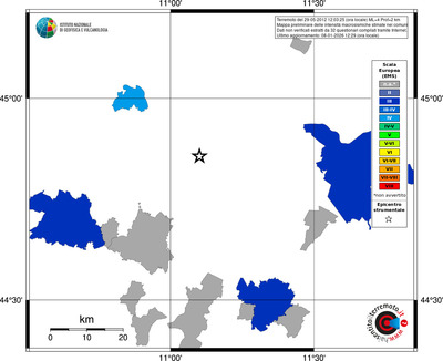 Mappa EMS - territori comuni