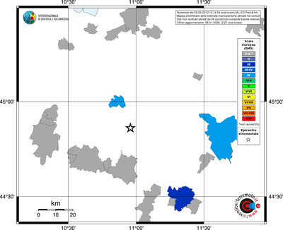 Mappa EMS - territori comuni