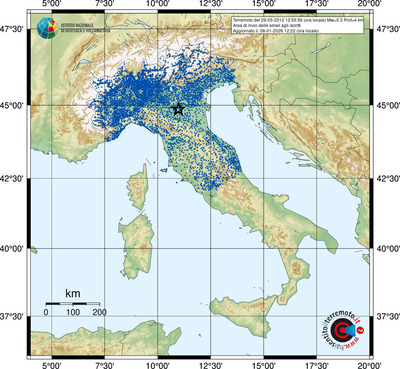 Area di invio delle email agli iscritti