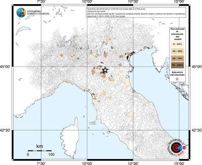 Mappa territorio comunale con almeno 3 questionari