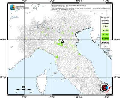 Mappa territorio comunale con almeno 3 questionari