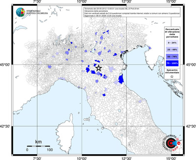 Mappa territorio comunale con almeno 3 questionari