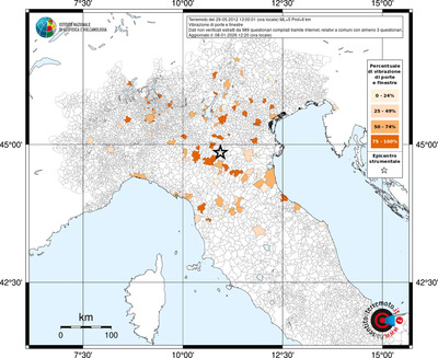 Mappa territorio comunale con almeno 3 questionari