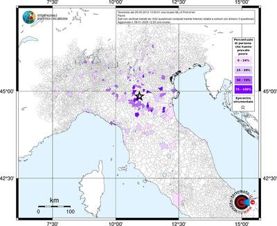Mappa territorio comunale con almeno 3 questionari