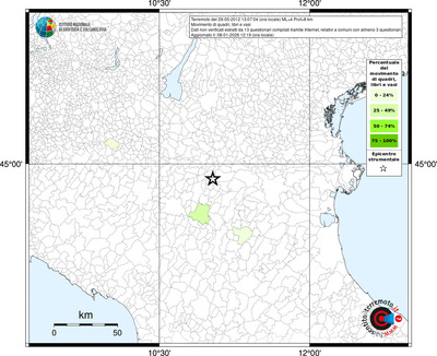 Mappa territorio comunale con almeno 3 questionari