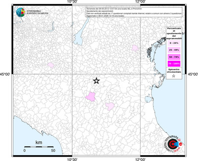 Mappa territorio comunale con almeno 3 questionari