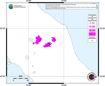 Mappa territorio comunale con almeno 3 questionari