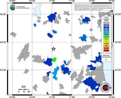 Mappa EMS - territori comuni