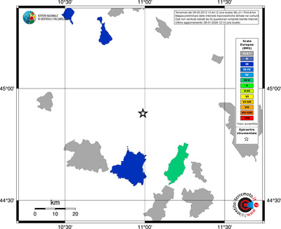 Mappa EMS - territori comuni