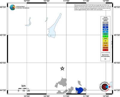 Mappa EMS - territori comuni