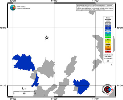 Mappa EMS - territori comuni