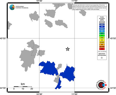 Mappa EMS - territori comuni