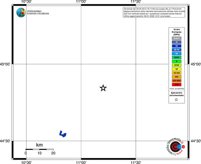 Mappa EMS - territori località
