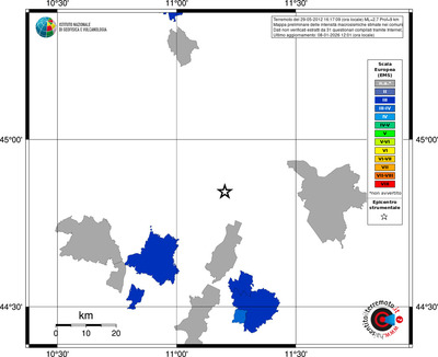 Mappa EMS - territori comuni