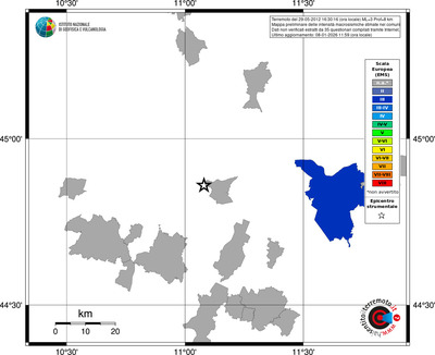 Mappa EMS - territori comuni