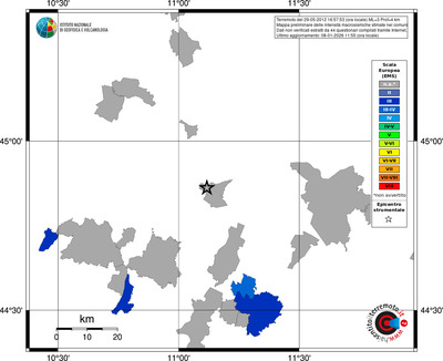 Mappa EMS - territori comuni