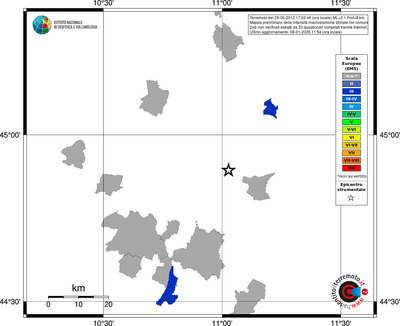 Mappa EMS - territori comuni