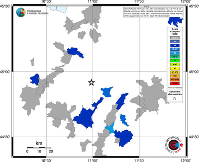Mappa EMS - territori comuni