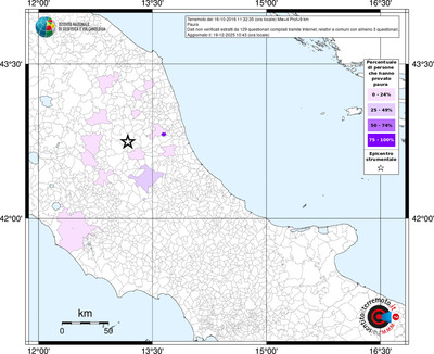 Mappa territorio comunale con almeno 3 questionari