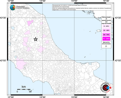 Mappa territorio comunale con almeno 3 questionari