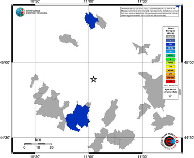 Mappa EMS - territori comuni