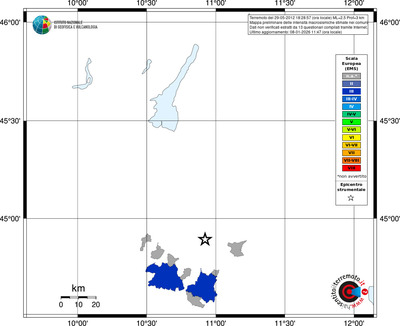 Mappa EMS - territori comuni