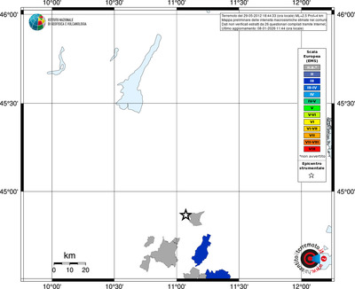 Mappa EMS - territori comuni