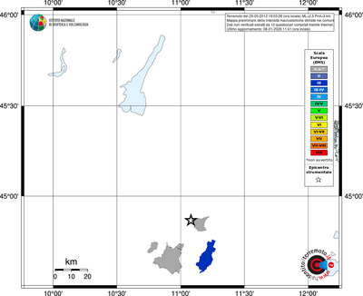Mappa EMS - territori comuni